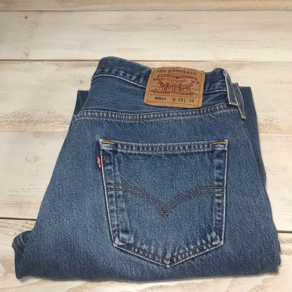 Vtg Men’s 1990’s Levi's 501xx Denim Jeans 38 X 34 - Picture 7 of 8